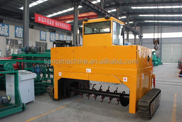Máy biến phân bón diesel loại compost 500-1800m3/h Capacity Organic Manure Fermentation Processor