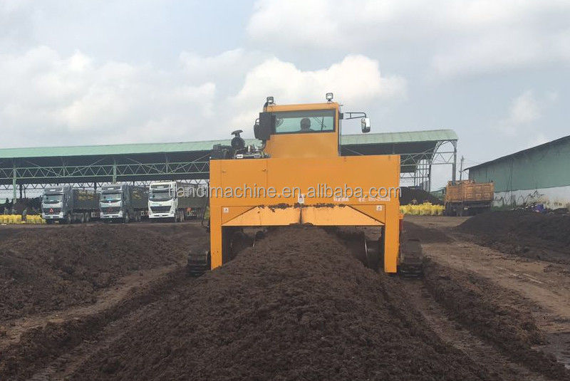 Máy biến phân bón diesel loại compost 500-1800m3/h Capacity Organic Manure Fermentation Processor