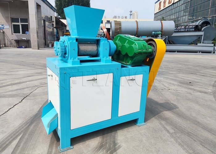 Đường dây sản xuất máy phân bón hữu cơ Granulator cuộn kép Máy chế tạo phân bón sinh học