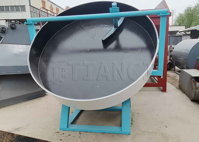 1-6T / h NPK phân bón máy hạt đĩa phân bón Granulator với tỷ lệ phân bón 95%