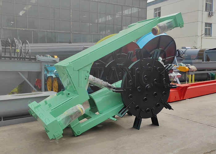 150-400m3/H Output Flipping Span lớn Máy xoắn phân bón Loại bánh xe