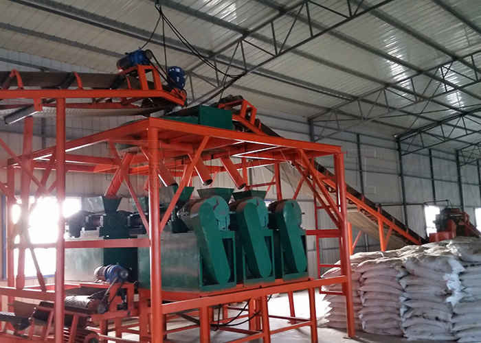 Dòng sản xuất phân hạt phân bón Ammonium cloride phân bón máy nén cuộn kép dây chuyền sản xuất granulator