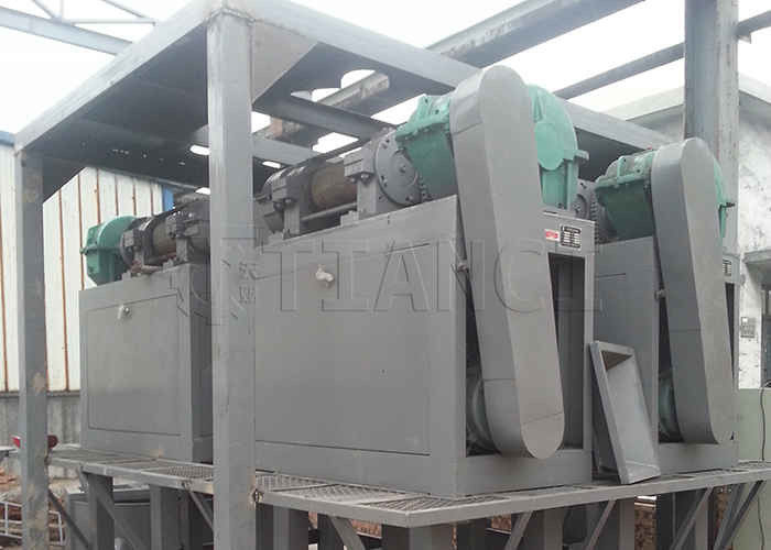 Dòng sản xuất phân hạt phân bón Ammonium cloride phân bón máy nén cuộn kép dây chuyền sản xuất granulator