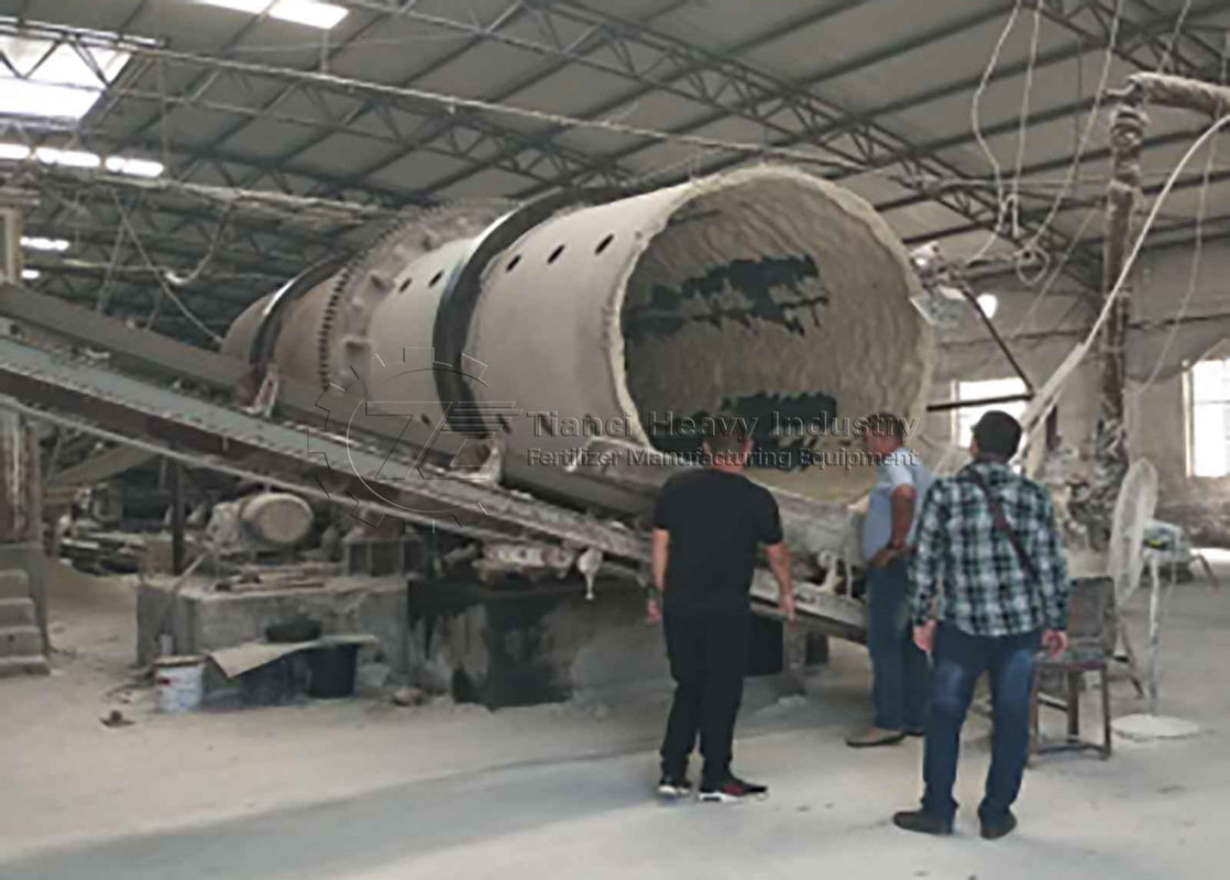 Máy tạo hạt dạng trống phun nước - Loại thêm nước, máy tạo hạt dạng trống cho dây chuyền tạo hạt phân bón hữu cơ