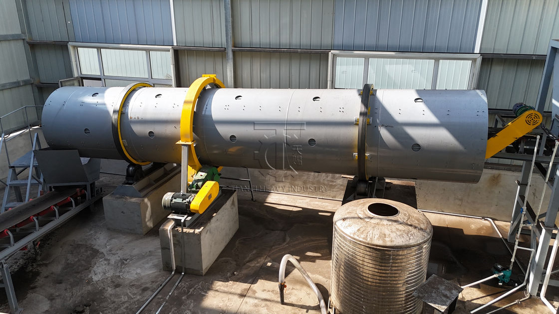 Dây chuyền sản xuất phân bón hữu cơ bằng máy tạo hạt dạng trống quay với thiết bị tích hợp và công suất 10.000 tấn/năm