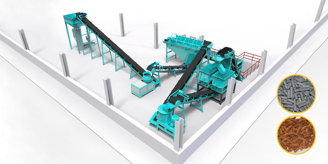 Máy Granulator Chế độ sản xuất phân bón hữu cơ sản xuất phân bón hóa học