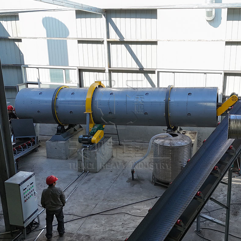 Hệ thống sản xuất hoàn chỉnh Đường dây sản xuất Granulator trống cho Granulation phân bón hữu cơ với công suất hàng năm 10000 tấn