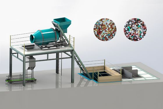 Đường dây sản xuất phân bón hỗn hợp hàng loạt Đường dây sản xuất máy trộn phân bón kali